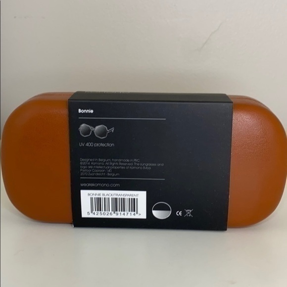 NEW Komono Sunglasses Bonnie Black Transparent Geometric UV 400 - Picture 14 of 14